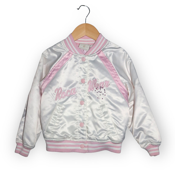 Rocawear Girls Vintage Satin Bomber Jacket Size 4 - Picture 1 of 14
